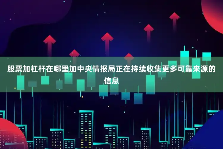 股票加杠杆在哪里加中央情报局正在持续收集更多可靠来源的信息